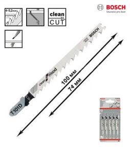 Pílový list do priamočiarych píl Bosch T101D Clean for Wood