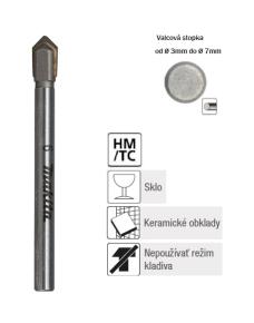 Vrták do skla 6x58 mm Makita valcovitá stopka