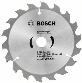 Pílový kotúč Bosch 160x20/16x2,2 mm Eco for wood