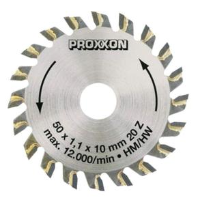 Pílový kotúč Proxxon 50x1,1x10 mm s tvrdokovovými zubami