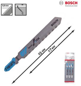 Pílový list do priamočiarych píl Bosch T 118 GFS Basic for Inox